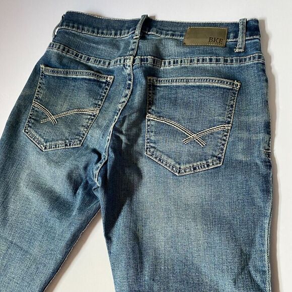 BKE Buckle‎ Jeans Mens 32x30 Alec Blue Straight Leg Embroidered Stretch Comfort - Picture 11 of 12